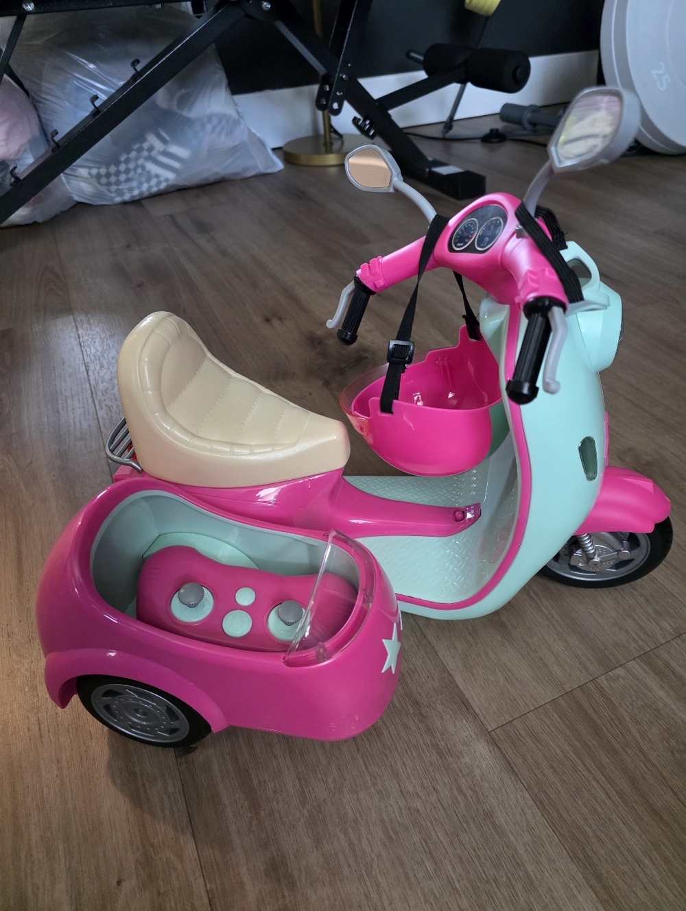 Our generation Doll 18" Ride-On Scooter with Sidecar w/ remote